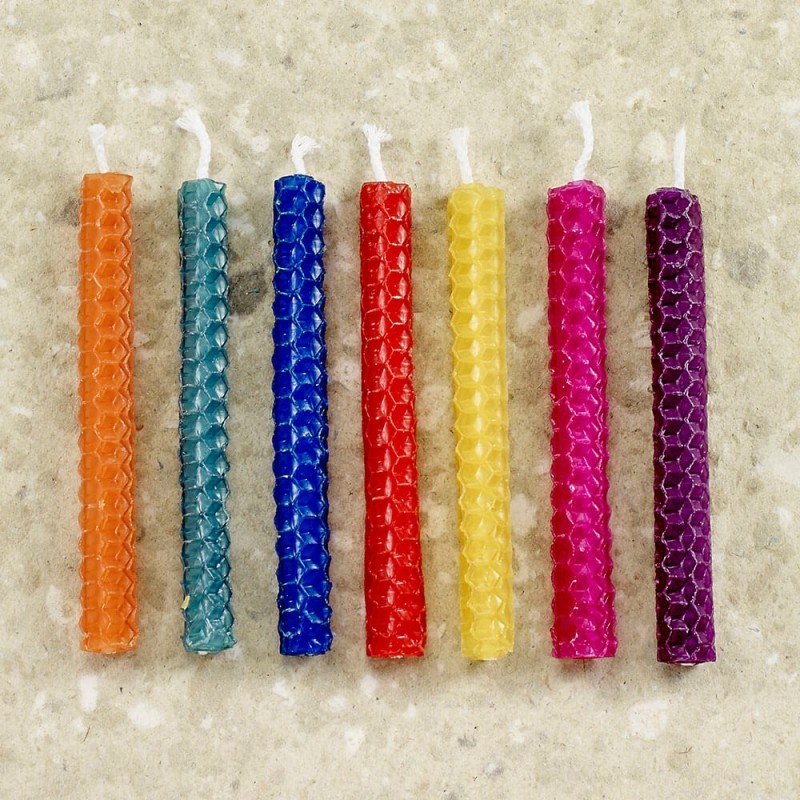 Festive Beeswax Chanukah Candles | Hanukkah | Judaica